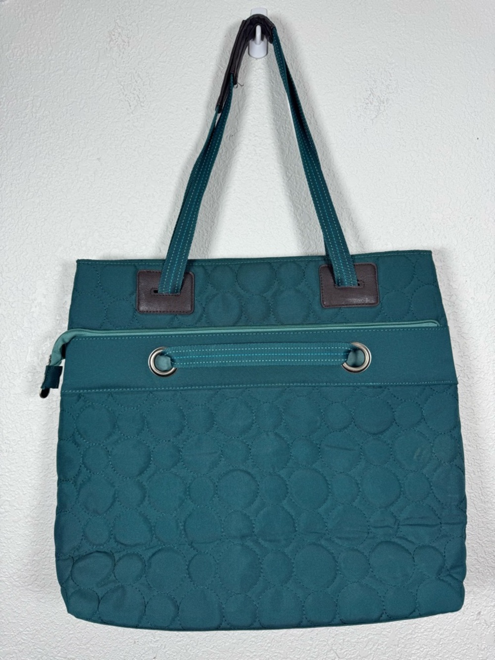 Thirty-one Tote bag handbag teal quilted